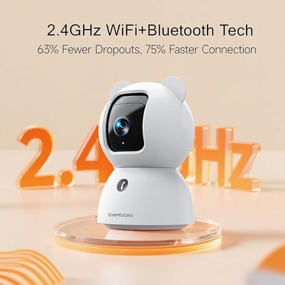 2.5K Indoor Camera 2pack, Non-Subscription AI Person/Pet/Cry Detection