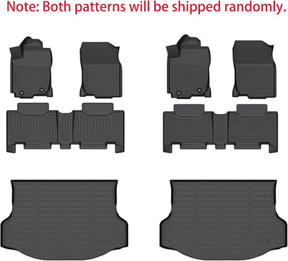 KELCSEECS® Floor Mats & Cargo Liner for 2013-2018 Toyota Rav4(Not for Hybrid or Prime),All Weather Protection TPE Floor Liners Front& Rear Row Full Set Accessories Black
