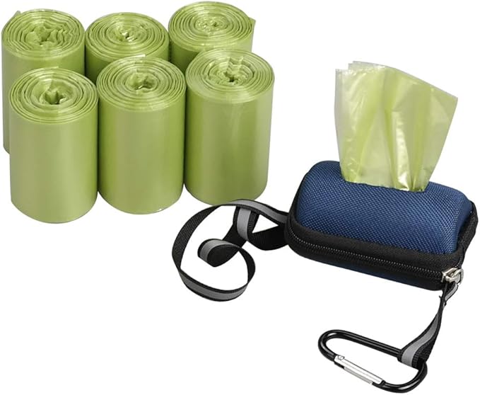 Teyyvn Dog Waste Bags with Dispenser, 1400 Counts Unscented Poop Bags (Green)