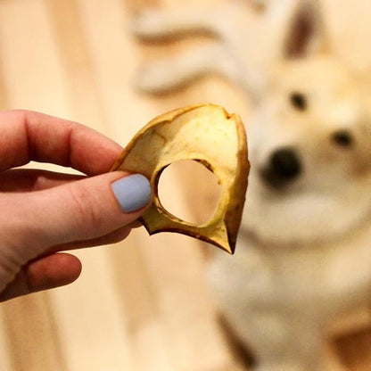 Lucky Premium Apple Rings – Thin, Crispy, All Natural Jerky Apple Treats for Dogs, Vegetarian Dog Treats with Real Fruit (12 oz)