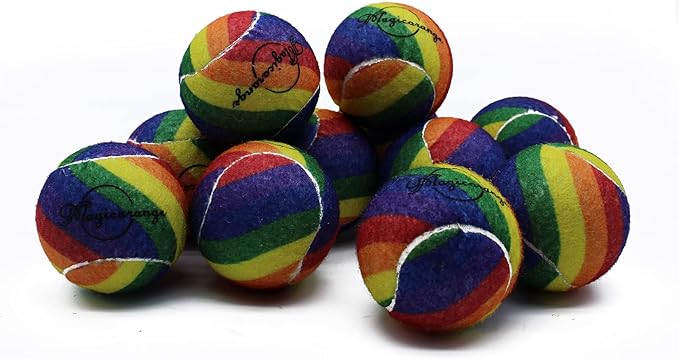 Magicorange Tennis Balls, 12 Pack Advanced Training Tennis Balls Practice Balls, Come with Mesh Bag for Easy Transport, Good for Beginner Training Ball