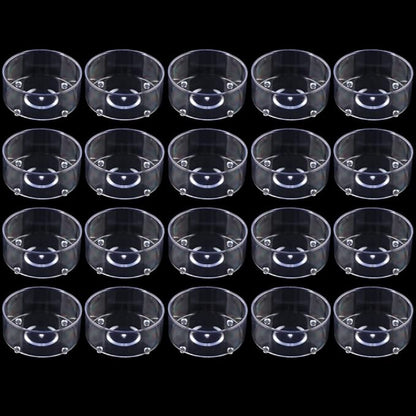 20 Pcs Small Reptile Feeding Bowl Plastic Water Bowl Food Dish for Spider Tarantula Small Reptile Lizard Gecko (Small: 1.43" D, 0.68" H)