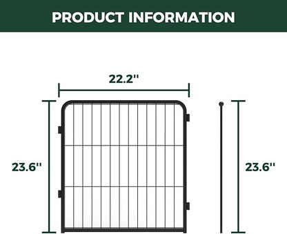 FXW Acrylic & Metal Unleashed Indoor Dog Playpen - Stress-Free and Safe Play, Heavy Duty 24 Inch 2 Wire Panels Dog Pen for Puppy and Small Dogs, Black│Patented