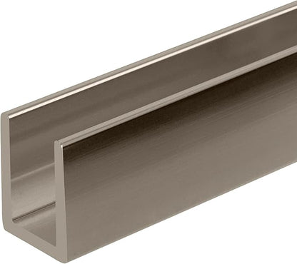 Brixwell SDCD38PN-CCP18-XCP50 Polished Nickel 3/8" Fixed Panel Shower Door Deep