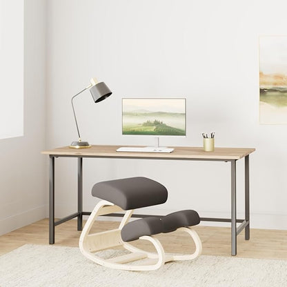 Luxton Home Ergonomic Kneeling Chair with Extra Padding - Posture Support Comfortable Desk Chair - Angled Rocking Stool & Balancing Seat - Natural Relief for Neck or Back Pain (with Extra Padding)