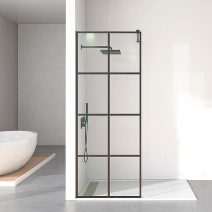 Mainzel 30" W x 76" H Fixed Shower Glass Panel, Frameless 3/8" ANSl Tempered