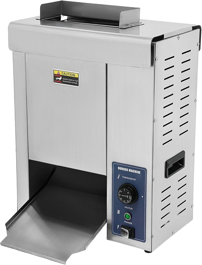 Commercial Burger Bun Toaster, 2000W Commercial Hamburger Bread Baking Machine