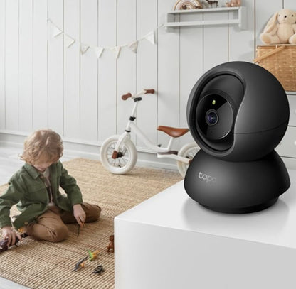Tapo 2K Indoor Pan/Tilt Wired Security Camera