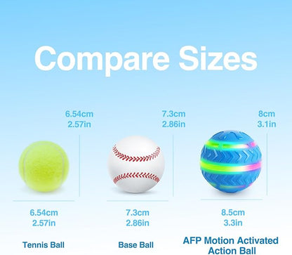 ALL FOR PAWS Interactive LED Dog Ball for Boredom Motion Activated Moving Dog Balls Toy Lights Up for Day/Night Play, Dog Enrichment Mental Stimulation Toys for Puppy, USB Rechargeable Dog Toys