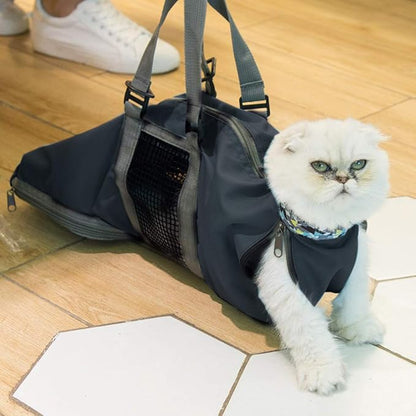 Cinf Cat Nail Clipping Cleaning Grooming Restraint Bag No Scratching Biting for Bathing Nail Trimming Injecting Examining(Black,S)