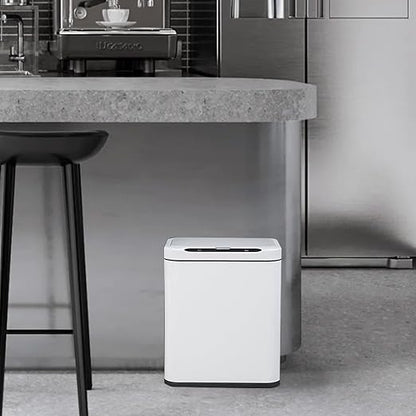 ELPHECO Stainless Steel Office Trash Can Motion Sensor Garbage Can Touchless