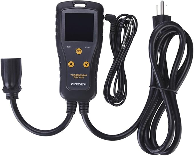 DIGITEN 110V 15A Temperature Controller DTC151 Plug in Thermostat Outlet