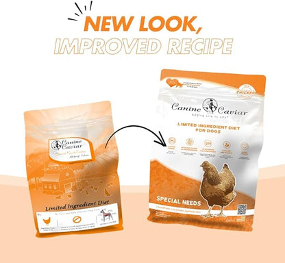 Canine Caviar - Special Needs: Chicken & Brown Rice Alkaline Dry Dog Food, Limited Ingredients, Gluten-Free, Based on Science & Research, Veterinary Alternative Diet (4.4 Pound Bag)