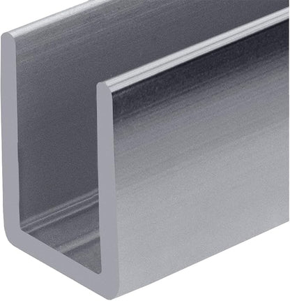 Brixwell SDCD38PS-CCP48 Polished Stainless 3/8" Fixed Panel Shower Door Deep