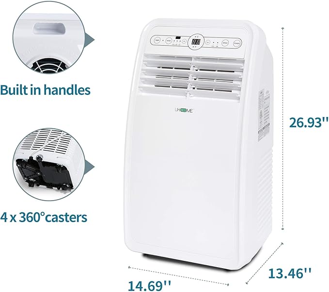 Uhome Portable Air Conditioner, 8000 BTU Compact AC Unit
