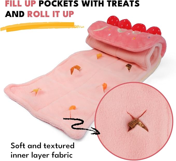 CHEWFFON Dog Enrichment Toys, Dog Puzzle Interactive Toy, Puppy Birthday Cake Toy for Boredom and Stimulating, Slow Feeding Snuffle Mat Crinkle Gift for Small and Medium Dogs