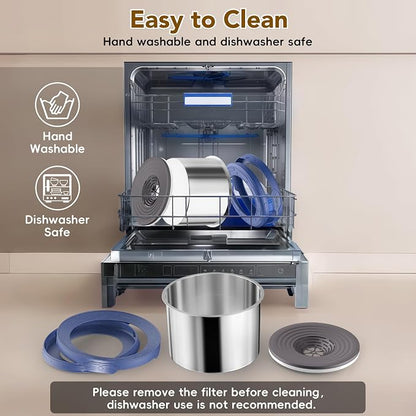 UPSKY 10L Dog Water Bowl No Spill Stainless Steel for Slow Drinking Blue | Large Capacity, Spill-proof, Non-slip Design, Durable, For Large Dogs, Messy Drinkers & Multi-pet Homes, Outdoor / Indoor