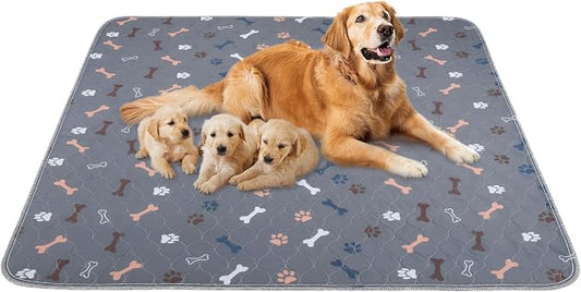 Washable Pee Pads for Dogs, 2 Pack Reusable Puppy Pads, 18"x24" | Super Absorbent, Waterproof & Leakproof, Non-Slip Bottom, Machine Washable, For Floors, Beds, Couches, Crates, Carpets, Cars