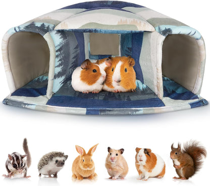 Unicorn Catcher Guinea Pig Hideout Large Guinea Pig Bed Cozy Guinea Pig House Warm Guinea Pig Tunnel Washable Guinea Pig Accessories for Small Pet Hamster/Chinchilla/Bunny
