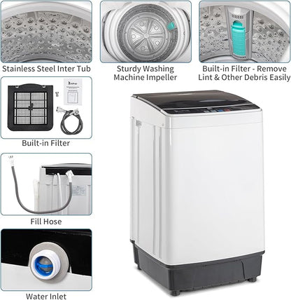 ROVSUN 1.5CuFt Portable Clothes Dryer and 17.6LBS Full-Automatic Washing