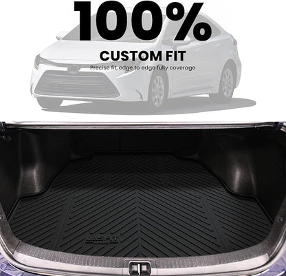 LASFIT Trunk Mat for Toyota Corolla 2020-2026,All Weather Cargo Mat Custom Fit TPE Cargo Liner for Corolla Front and Rear Trunk Liner, Black