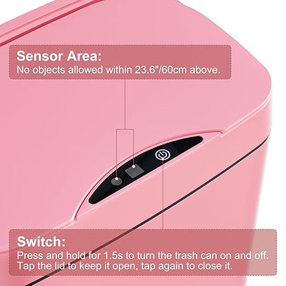 2 Pack 2.7 Gal Bathroom Trash Can