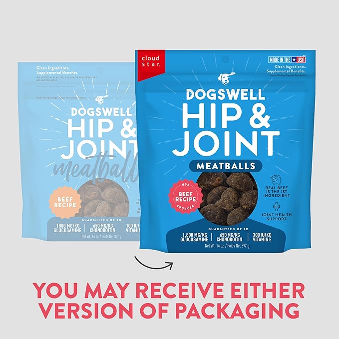 Dogswell Hip & Joint Beef Recipe Meatballs - 14 oz.
