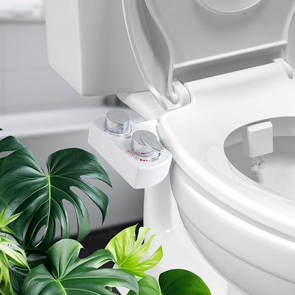 Hibbent Bidet Attachment for Toilet, Hot and Cold Water Spray Non-Electric Dual