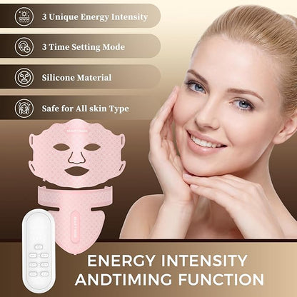 Red Light Therapy for Face & Neck, 7-1 Colors LED Light Therapy mask,
