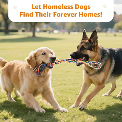 Dog Rope Toys for Aggressive Chewers - Heavy Duty 3 Packs Indestructible Cotton Dog Chew Toys for Small Medium Breed - Exercise Interactive Tug of War Dog Toy for Boredom, Teeth Clean(Mix Colors)