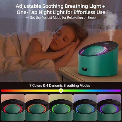Sound Machine & Aroma Diffuser Pro 4-in-1 Sleep System, Premium Metal Shell