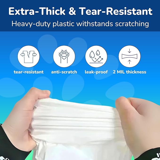 PET N PET Cat Litter Box Liners Bags Extra Large, Heavy Duty Tear Resistant & Drawstring Closure Cat Litter Bags, Waterproof Kitty Box Liners Fits Litterbox Pan Sizes, 34" x 18", 21 Count