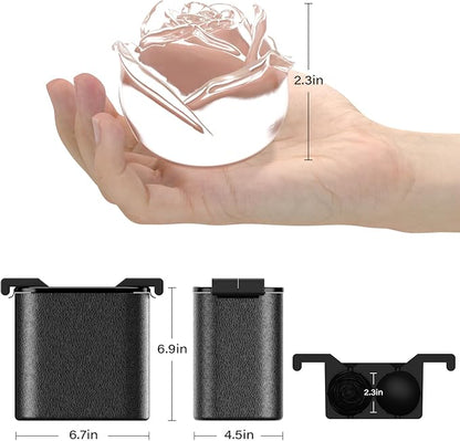 Rose Clear Ice Cube Maker: 2.5 Inch Crystal Clear Ice Cube Tray