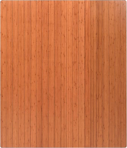 Anji Mountain Office Chairmat Thickest & Sturdy Bamboo Chairmats Highly Premium Quality Anti-Slip Heavy Duty for Multi-Purpose Hardwood Floor Office & Home Floor Protector Office Chair mat-5mm Thick