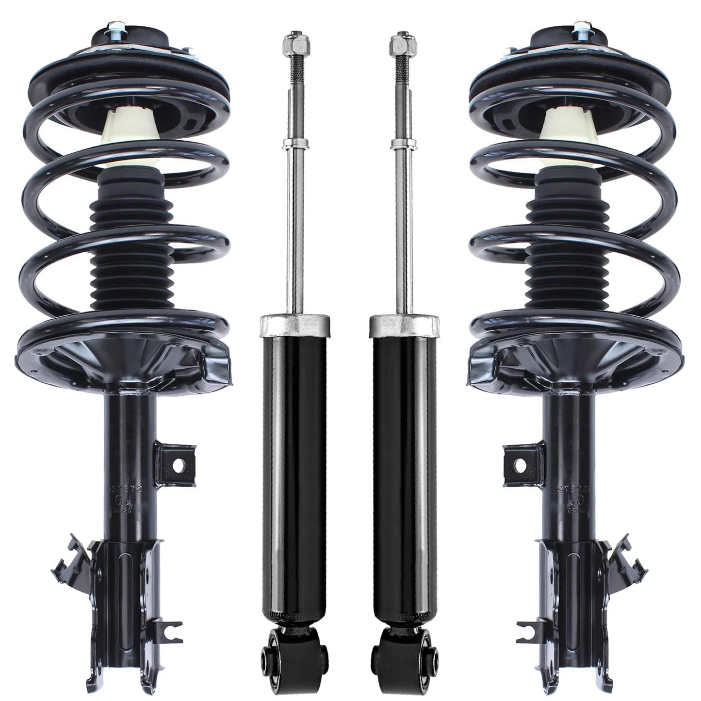 Detroit Axle - 4pc Struts Shocks Kit for 04-09 Nissan Quest, 2 Front Struts w/Coil Spring 2 Rear Shock Absorbers Assembly 2004 2