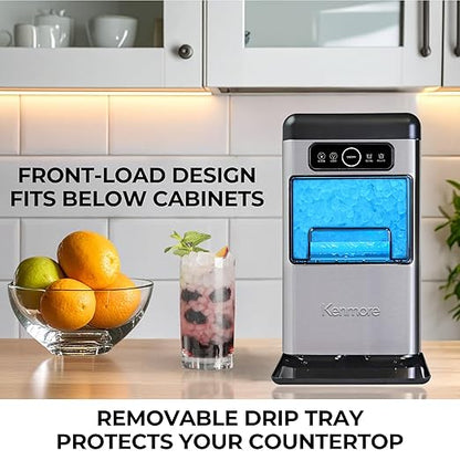 Kenmore Countertop Ice Maker Nugget Machine – Portable Self-Cleaning Máquina de
