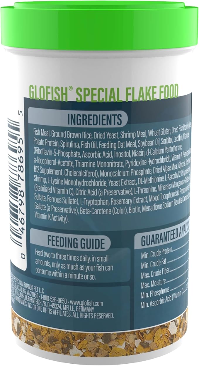 GloFish Special Flake Food for Fish, 3.17 Ounces, Treat GloFish and Small to Mid-Sized Tropical Freshwater Fish to a Nutritionally Complete Blend