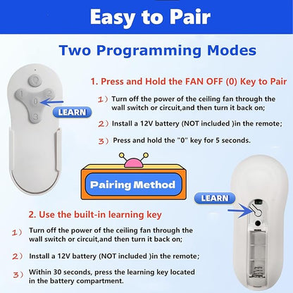 KUJCE10311/ KUJCE10712 Ceiling Fan Remote Control Kit