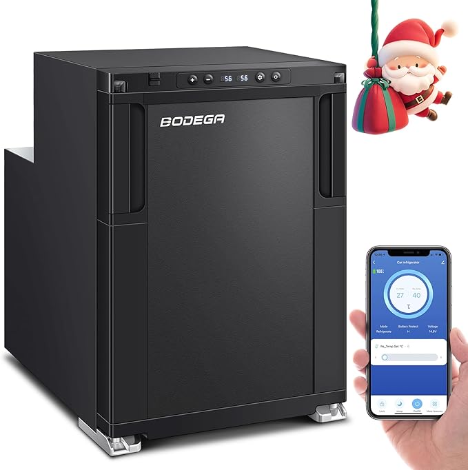 BODEGA [Upgraded 12 Volt Refrigerator, RV Refrigerator APP Control, 45L RV