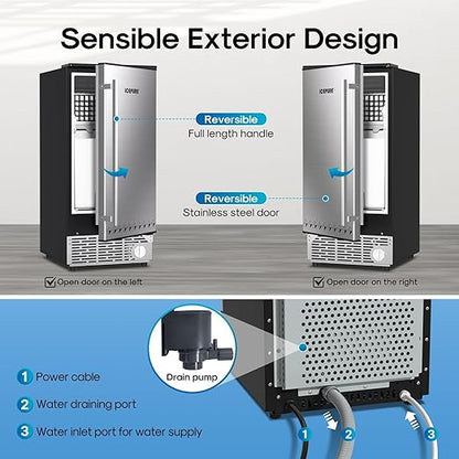 ICEPURE 15" Under Counter Ice Maker