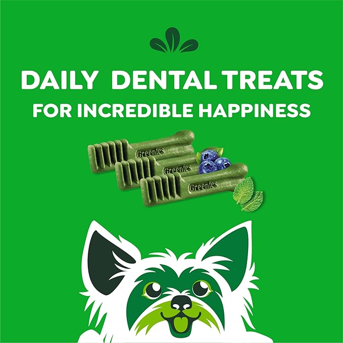 Greenies Teenie Dental Dog Treats 3-Flavor Variety Pack, (3) 12 oz. Pouches, 129 Total Treats