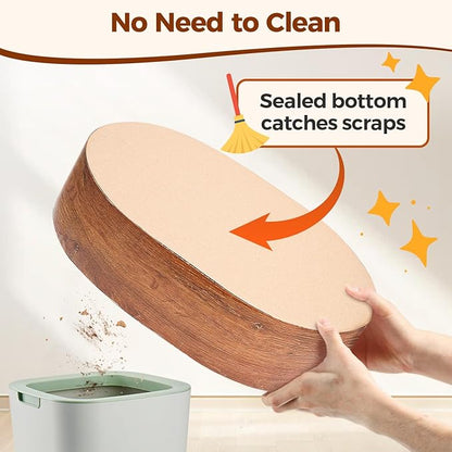 ComSaf Cat Scratcher Bed, Durable Cat Scratching Board, Oval Cat Scratch Pad, Corrugated Cardboard Cat Scratcher Bed for Indoor Cats to Lounge, Protecting Furniture, Bowl Shape