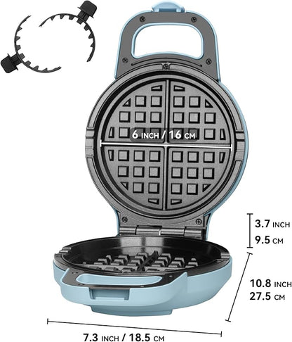 6" Stuffed Waffle Maker Rotating, Flip Waffles Maker Machine