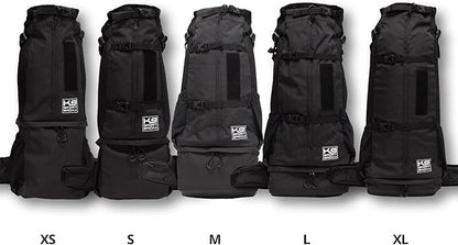 K9 Sport Sack Knavigate - X-Large, Midnight Black - Ideal for Dogs with 23-25” Back Length - Adjustable, Backpack-Style Carrier with Internal Frame & Padded Hip Belt
