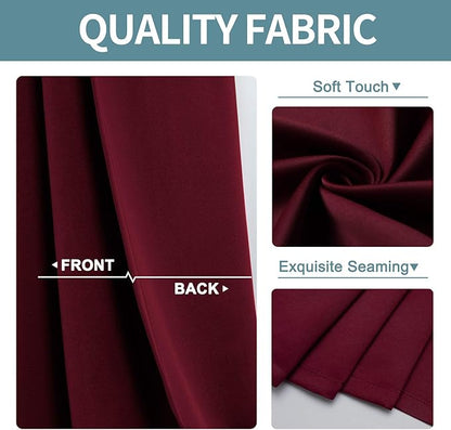ChrisDowa Blackout Door Curtains