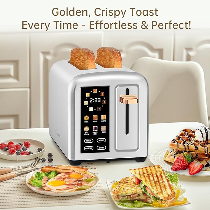 SEEDEEM Toaster 2 Slice, Real Touch Screen
