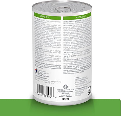 Hill's Prescription Diet Metabolic Weight Management Vegetable & Beef Stew Wet Dog Food, Veterinary Diet, 12.5 oz. Cans, 12-Pack