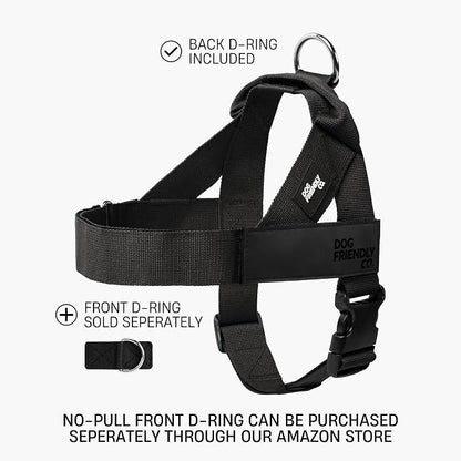 Dog Friendly Co. Dog Harness for Large Breeds (Grey Camo, Extra Large) | One Click Buckle, Chafe Resistant Webbing, Adjustable Neck & Chest, and Heavy Duty D-Ring, Sturdy Comfortable and Easy to Use