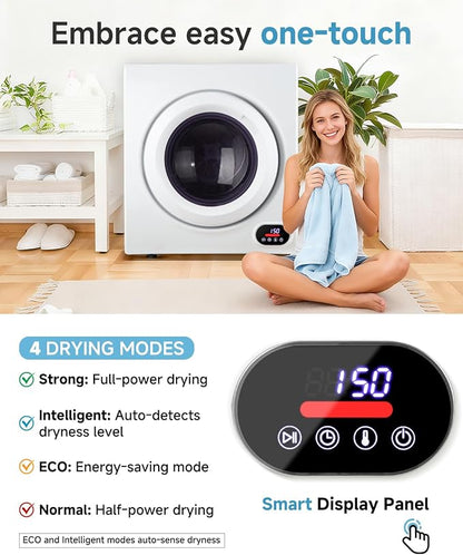 2.65 Cu.Ft Portable Clothes Dryer - 1400W Clothes Dryer