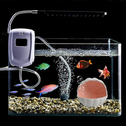 AnRui Cute Aquarium Decorations Ceramic Conch Shell-Shaped House Thematic Betta Fish Tank Accessory Decor Ornament Hideout Cave for Fish Playing or Hiding, Pink